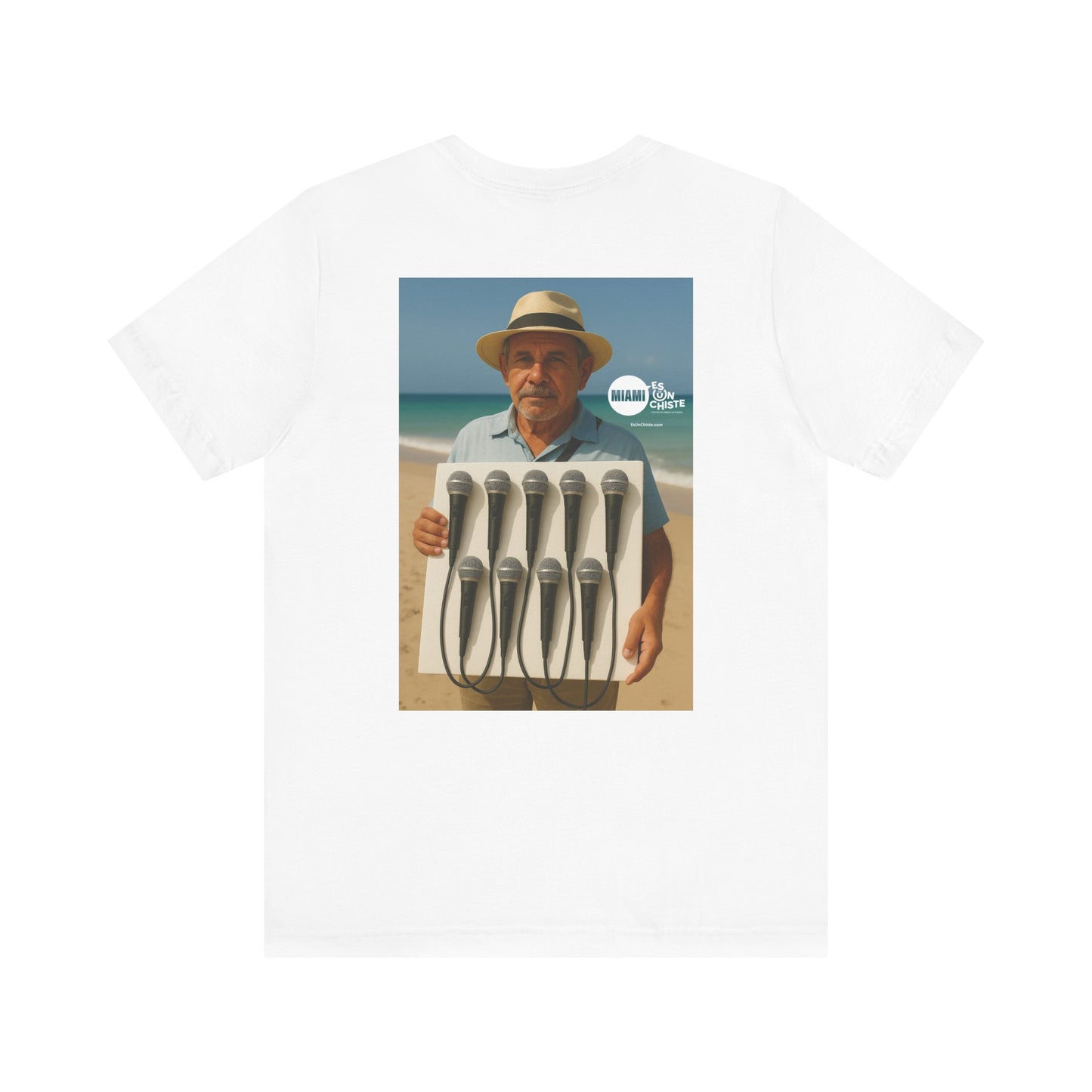 Camiseta Unisex Festival – Humor Playero “Micrófonos a la venta”