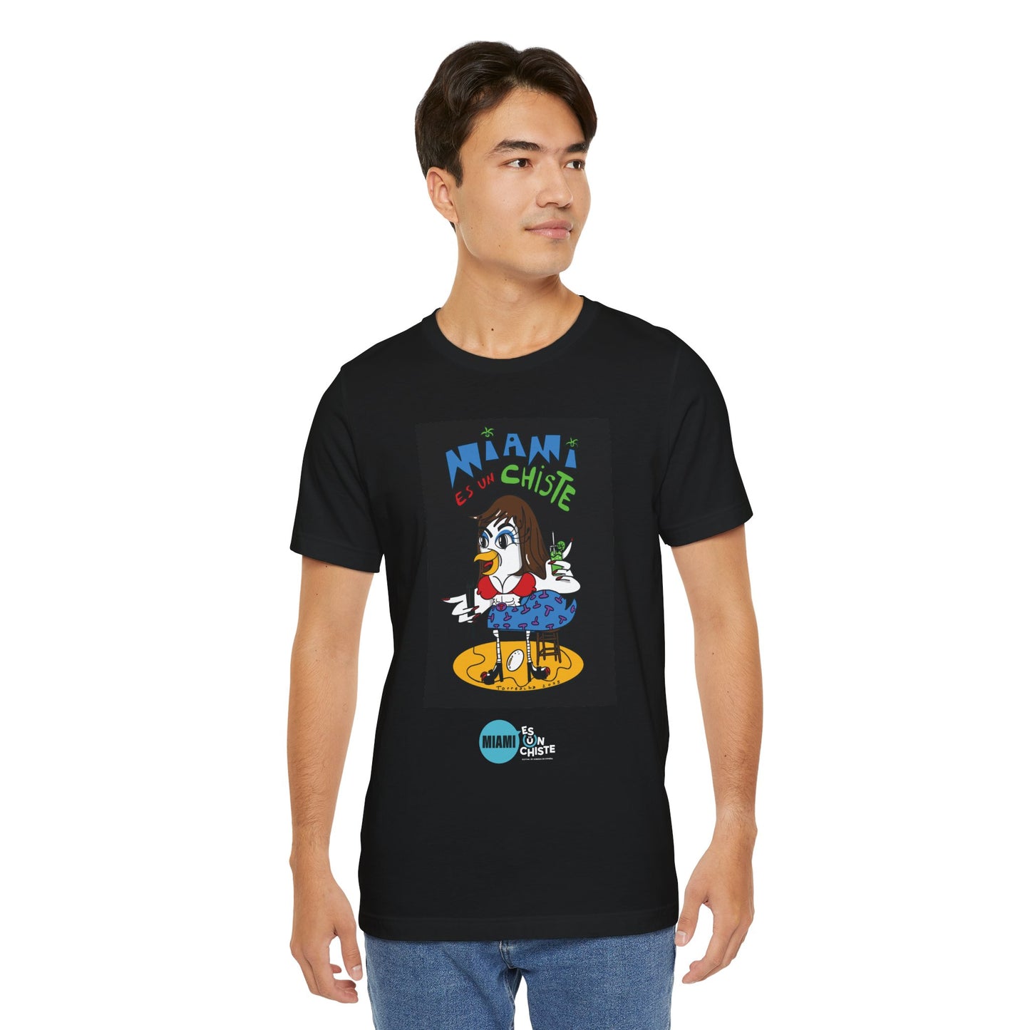 Camiseta Unisex Jersey – Gallina con Flow “Miami Es Un Chiste”