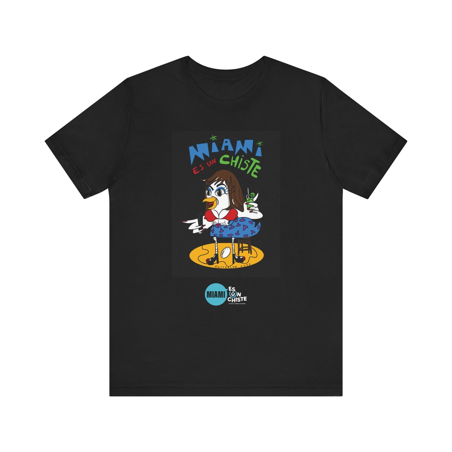 Camiseta Unisex Jersey – Gallina con Flow “Miami Es Un Chiste”