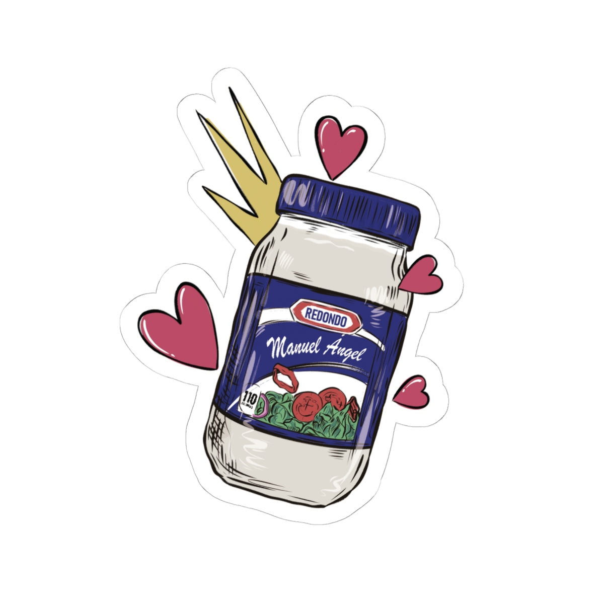 Stickers Troquelados “Manuel Ángel Redondo” – Arte, Humor y Mayonesa Emocional