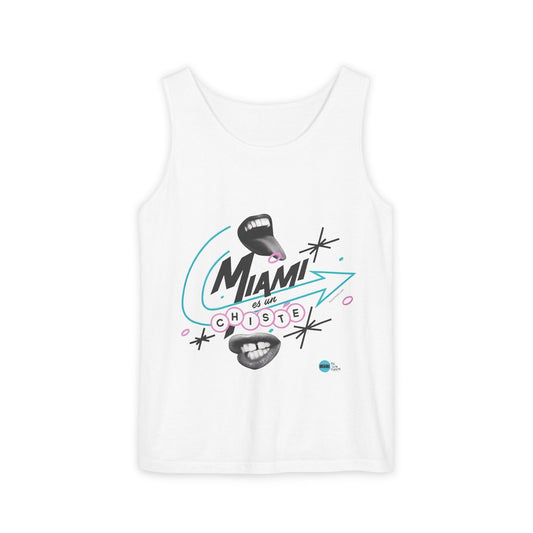 Tank Top Unisex – “Miami, Sudor y Sarcasmo”