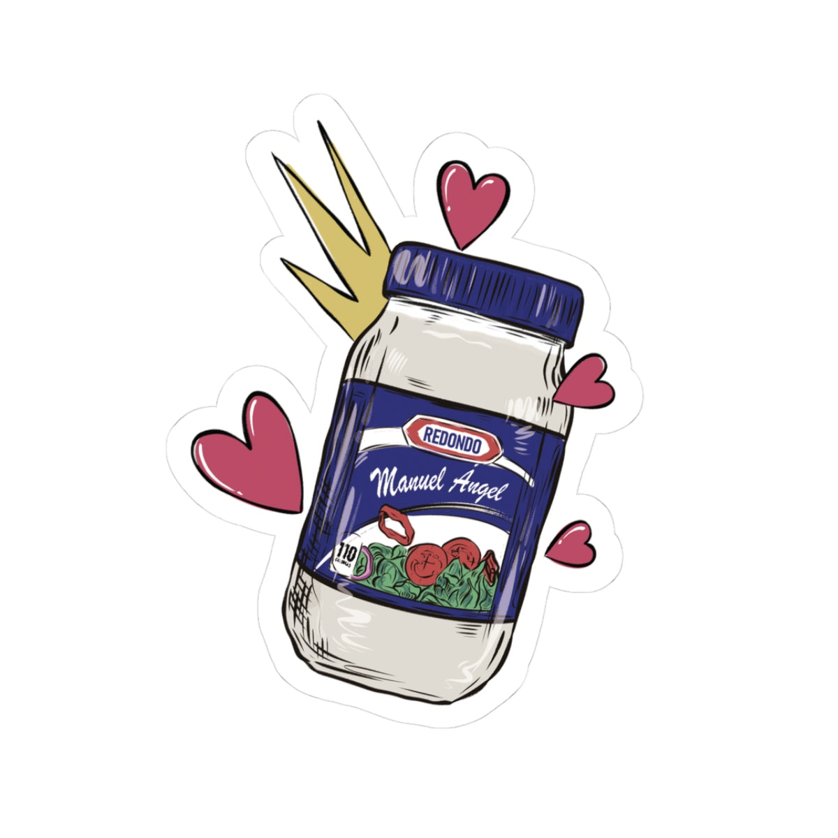 Stickers Troquelados “Manuel Ángel Redondo” – Arte, Humor y Mayonesa Emocional