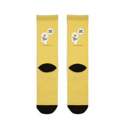Calcetines amarillos alegres: diseño divertido y original para el día a día.