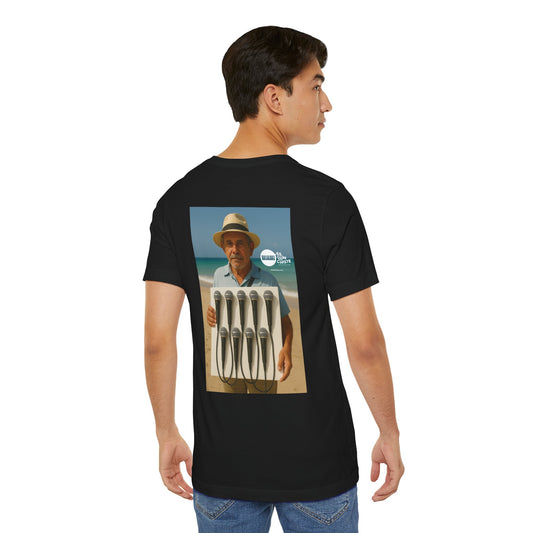 Camiseta Unisex Festival – Humor Playero “Micrófonos a la venta”