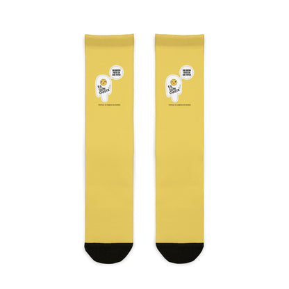 Calcetines amarillos alegres: diseño divertido y original para el día a día.