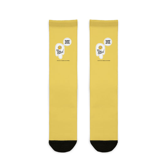 Calcetines amarillos alegres: diseño divertido y original para el día a día.