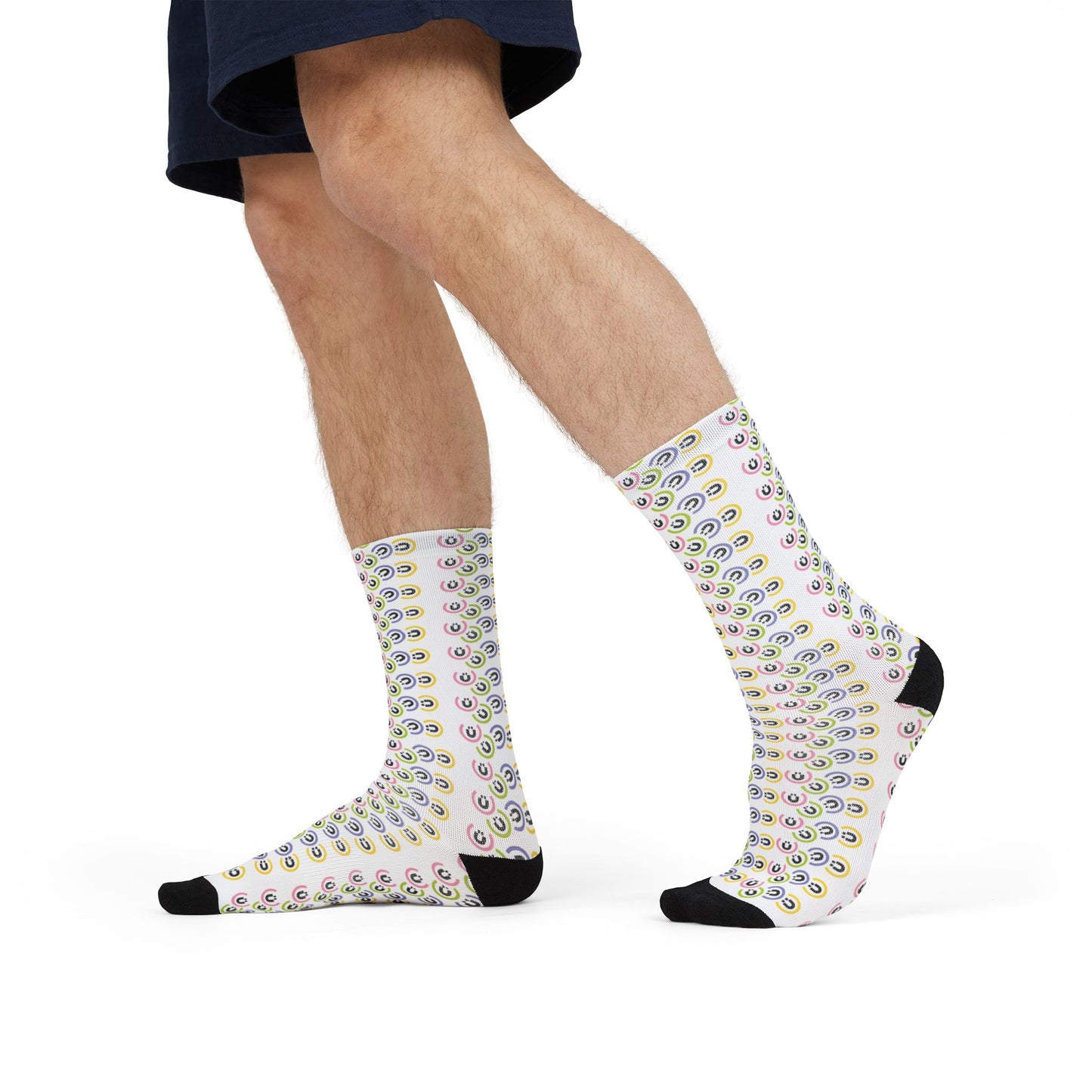 Calcetines deportivos con estampados coloridos, divertidos y elegantes